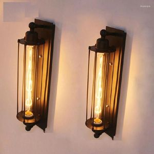 Vägglampa modern industriell stil sovrum dekoration interiör för hem vintage ljus inomhus belysning svart sconce lampor