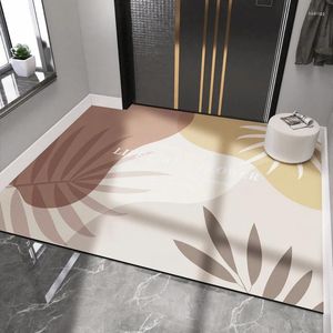 Teppichs Leder Türmat für Eingangstür Wohnzimmer Außenbodenmatte absorbierende Badeteppichflur auf der