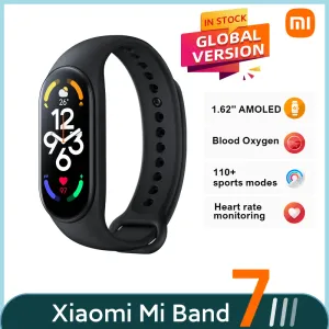 Браслеты глобальная версия Xiaomi Mi Band 7 Smart Bracelet 6 Цветный экран экрана экрана крови кислород FITNESS TRAKE