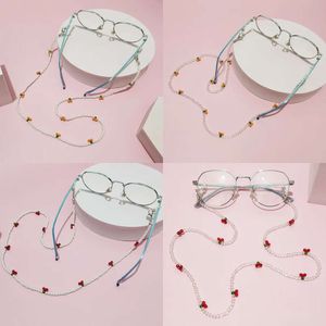 Maskierungsketten Maskenketten Kirschbrillenkette für Frauen Retro Metall Sonnenbrille Lanyards Brillenkabelhalter 230717