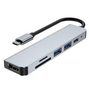 Hubs MOSIBLE USB C HUB TILL HDMICOMPATIBLE RJ45 100M VGA ADAPTER OTG THUNDERBOLT 3 DOCK MED PD TF SD JACK3.5mm för MacBook Pro/Air M1