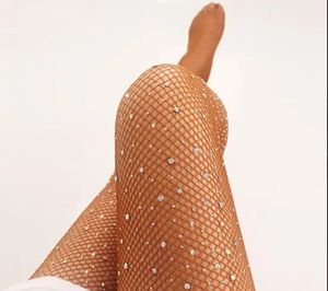 1pcs/lot Sexy Rhinestone Women Tights Ballroom Latin Dance Competitions Pantyhose Hard Yarn Elastic Shiny Fishnet tights 240408