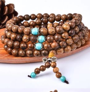 Strands Novo chegada Sandalwood Buddhist Buda Buda Meditação Pedra Mala Bracelet Colares Unissex Men Bracelets Bangles Jewelry