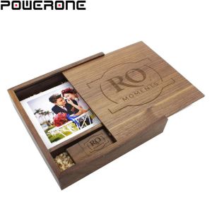 Azionamenti gratuiti Logo personalizzato USB Flash Drives 128GB Foto Album Box Memory Stick 64GB Photography Pendrive 32 GB Regalo per matrimonio Drive 16GB 16 GB