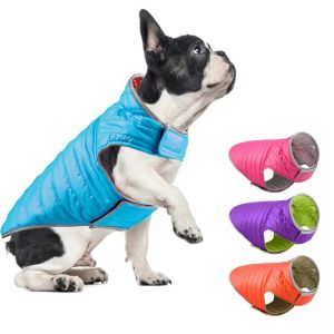 Parkas Reversible Pet Dog Ubrania Wodoodporna zimowa ciepła płaszcz obie strony w dół kurtki dla małych średnich psów Schnauz Pet Puppy Clothing