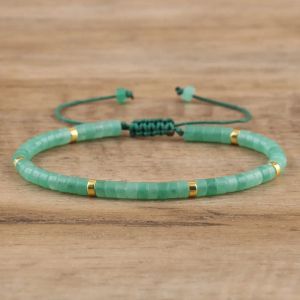 Strands Green Aventurine Bead Bracelet, Adjustable High Quality, Minimalist Bracelet Natural Stone Dainty Bracelet, Tibetan Gemstone