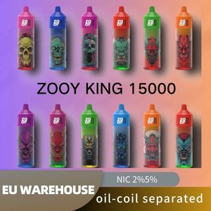 Zooy King 15000Puffs engångs elektronisk cigarett med NIC 2% 5% EU -lager