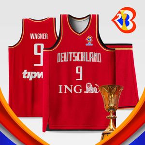 Basketball -Carrier -Weltmeisterschaft Deutschland Team Jersey Uniform Set Schroders Wagner National