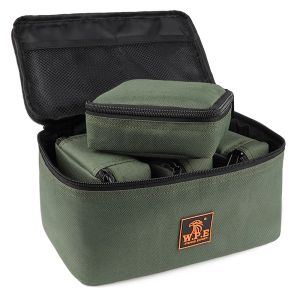 Accessoires Angel Tackle -Tasche mit 4 kleinen Beuteln wasserdichtes Fischerei -Rock -Köder -Aufbewahrungsbeutelbeutel Angel Tackle Organizer Beutel Packung