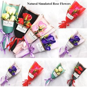 Dekorativa blommor Pografiska delar Party Supplies Real Happy Flower Press Mini Dried Rose Po Bakgrundsdekor