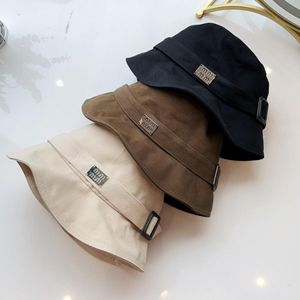 Street Fashion Bucket Hat Casual Vacation Sun Cap for Women Stingy Brim Hats Travel 3 Colors