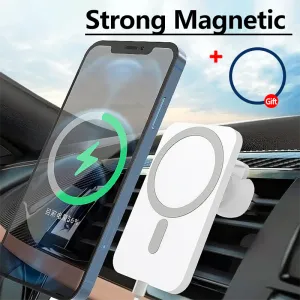 Chargers 15W Magnetic Fast Car Wireless Charder Dellower Stand для iPhone 14 13 12 Pro Max Беспроводная зарядка MacSafe Car Chargers