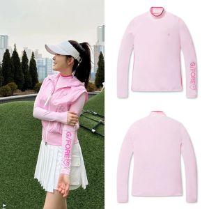 Camicie da donna camicie da golf 2023 Nuova proteve lunghe per crema solare Thirt da golf elastico sportivo sportivo