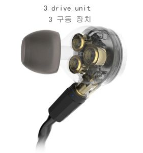 Impressoras 6 Drivers INEAREN EARPONELO DJ HIFI Bass Monitor de ruído fone de ruído Telefone celular Computador universal MMCX EARPLUG IE900 T9IE