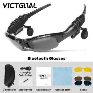 Okulary przeciwsłoneczne Victgoal Cylling Bluetooth Sports Oklasy spolaryzowane męskie okulary przeciwsłoneczne na rowerowe okulary MTB Rower Sardys Earchphone Smart Okulary