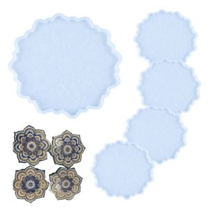 Equipamentos 5 PCs Crystal Epoxy Resina Molde Datura Flores de bandeja Mate