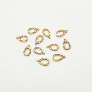 Komponenter Ny ankomst! 16x10mm 50st Cubic Zirconia Drop Shape Charm för handgjorda örhängen DIY -delar, smyckesfyndkomponent