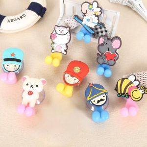 Heads Cartoon Sucker Toothbrush Holder Suction Hooks Multifunctional Animal Suction Cup Children Bathroom Set Accessories EcoFriendly