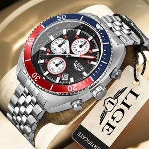 Нарученные часы Lige Top Mens Watchings Business Quartz Watch для мужчин. Собственный спортивный водонепроницаемый военный хронограф Relogio