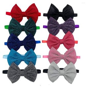 Dog Apparel 50/100pcs Bow Tie Bling Neckties Supplies Small Middle Large Bowties Adjustable Collar Pet Products Accessories