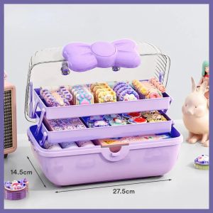 Bins Multilayer Hairpin Storage Box Cute Girls Jewely Box Children's Hair Accessories Storage Toy Organizer