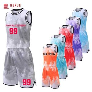 ファントップスティーカスタム新しいデザインバスケットボールジャージー高品質の昇華印刷男性子供男の子スポーツシャツバスケットボールジャージY240423