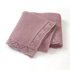 Produkter baby filtar stickade nyfödda mjuka varma swaddle wrap sömn säckar 100*80 cm barn badhanddukar barn utomhus barnvagn tillbehör