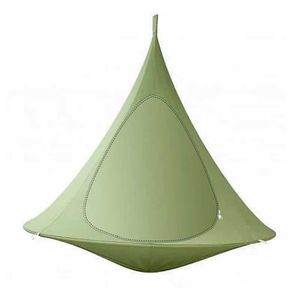 Camp Furniture Outdoor Garden Camping Hammock Swing Chair With Zipper Door Children Room Fitness Teepee Tree Hamaca Tent Tak hängande säng Y240423