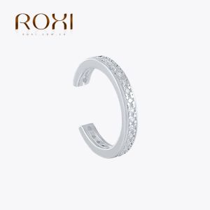 Серьги Roxi 925 Серебряный серебряный серебряный серебряный серебряный зажим на серьгах для женщин, не пронзивших серьги, геометрические C -форма