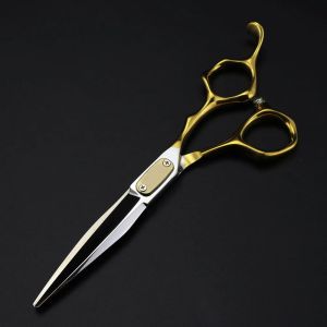 Shears Professional JP 440C Steel 6 '' ekskluzywna nożyczka złote nożyczki do włosów fryzury przerzedzający fryzjer tnące nożyczki fryzjerskie