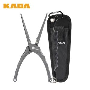 Accessories KABA Gray Multifunction Fishing accessories remove hook Antilost ropeCut carbon wire with Teflon antirust coated fishing pliers