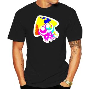 T-Shirts Yumuşak Pamuk Mürekkepli Kalamar Splatoon 2 Eşsiz Özel Erkekler Tişört Anime Tasarım Klasik Oneck Top Tee Sesli S6XL US BOYUT