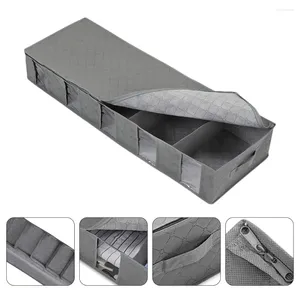 Stume da stoccaggio Borsa con apportata Scatola Sundri Quilt Contenitore 97X33CM Grigio Tessuto non tessuto Organizzatore pieghevole