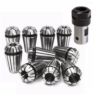 10Pcs Er16 Spring Collet With 1Pcs Motor Shaft 8mm Extension Rod Holder CNC Milling Tool Engraving Machine 1mm-10mm