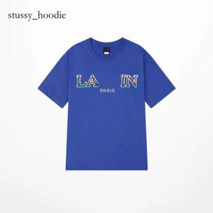 Lanvin Brand Mens T-shirts Designer classico Classico Shirt Lanvinst Lettera Stampicata Lavin High Street Lanvin Shirt Scarpe in cotone Lancia Tee Levana Lavin Hoodie 8843