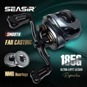 Tillbehör Seasir Repeater Carbon Rocker and Grip Baitcasting Fishing Reel 185G Ultra Light Double NMB Bearings Fishing Coil Trolling Far