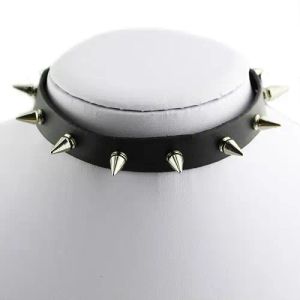 Colares Hot Punk Spike Cheker Cara Mulher Man Homem Collar Colar Punk Torques Studs Emo Metal Gothic 7ent BCU6