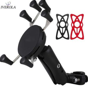 Celular Mounds suportes Univerola Motorcycle Hitlebar Bike Mound Suport de suporte de suporte de suporte de suporte com banda de silicone x-styl para o smartphone GoPro titular GPS Y240423