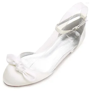 Casual Shoes Creativesugar Lady Round Toe Satin Flats Ankle Stap D'orsay Bridal Wedding Sweet Party Prom Girl Empty Side Colors