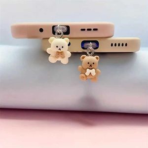 Cell Phone Anti-Dust Gadgets Phone Dust Plug iPhone Samsung Type-C Interface Cute Bear Decorative Accessories Hanging Accessories Universal Dust Plug Y240423