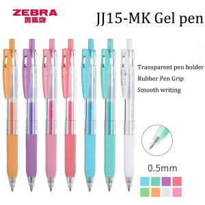 Penne 8 colori zebra latte gel color gel penna jj15 punto proiettile penna carina 0,5 mm disegno Mark kawaii forniture scolastiche di scrittura di articoli di scrittura