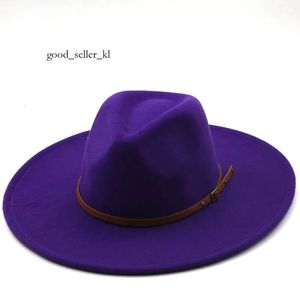 9.5cm genişliğinde fedora desinger şapkalar kahverengi kemer ile sonbahar kış kadınlar parti üst şapka erkekleri caz retro kovboy moda kap panama güneş şapka 331