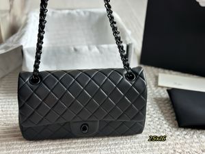 CF CF Shipskin Bag Designer Женская сумка для плеча 25 см кожаная черная оборудование металлическая пряжка роскошная тота