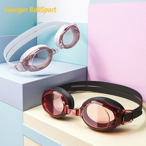 Myopia Swimming Goggles for Women Swim Cap Swimming Glasses Anti-fog UV Waterproof Swim Goggles Earplug Pool Equipment Eyewear 240417