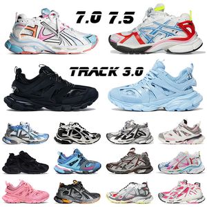 Runners de pista de Paris 7.0 7.5 3.0 homens vestidos tênis de vestido corredores femininos rastreadores de couro rastreadores de luxo Marca de luxo Big Size 12 46 Sneaker Trainer