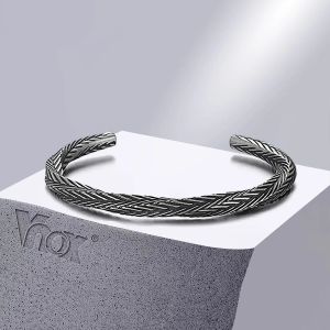 Strands Vnox Retro Gothic Mobius Cuff Bangle Bracelets for Men Dad Father Husband BFF Birthday Gifts Party Jewelry