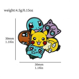 Elf Turtle Brosche süße Anime -Filme Spiele Harte Emaille Pins Sammeln Sie Metall Cartoon Brosche Rucksack Hat Bag Collar Revers Lappel Abzeichen