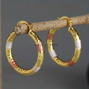 Dangle Chandelier Gorgeous Round Hoop Earrings for Women Gold Color Cross Party Wedding Jewelry Gift H240423