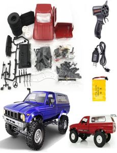 WPL C24 пульт дистанционного управления Offroad Model Car RC Auto Diy High Speed Truck RTR для мальчиков Подарки Обновление игрушки 4WD Металлический комплект Careler 241276191