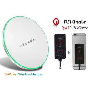 Laddare Fast 25W Wireless Charger Station Qi Mottagarspoladapterpaket för iPhone14 5S 6S 7 Typecinduktionsladdare för Samsung Xiaomi